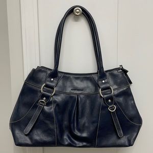 Tommy Hilfiger Navy Leather Handbag - Like New